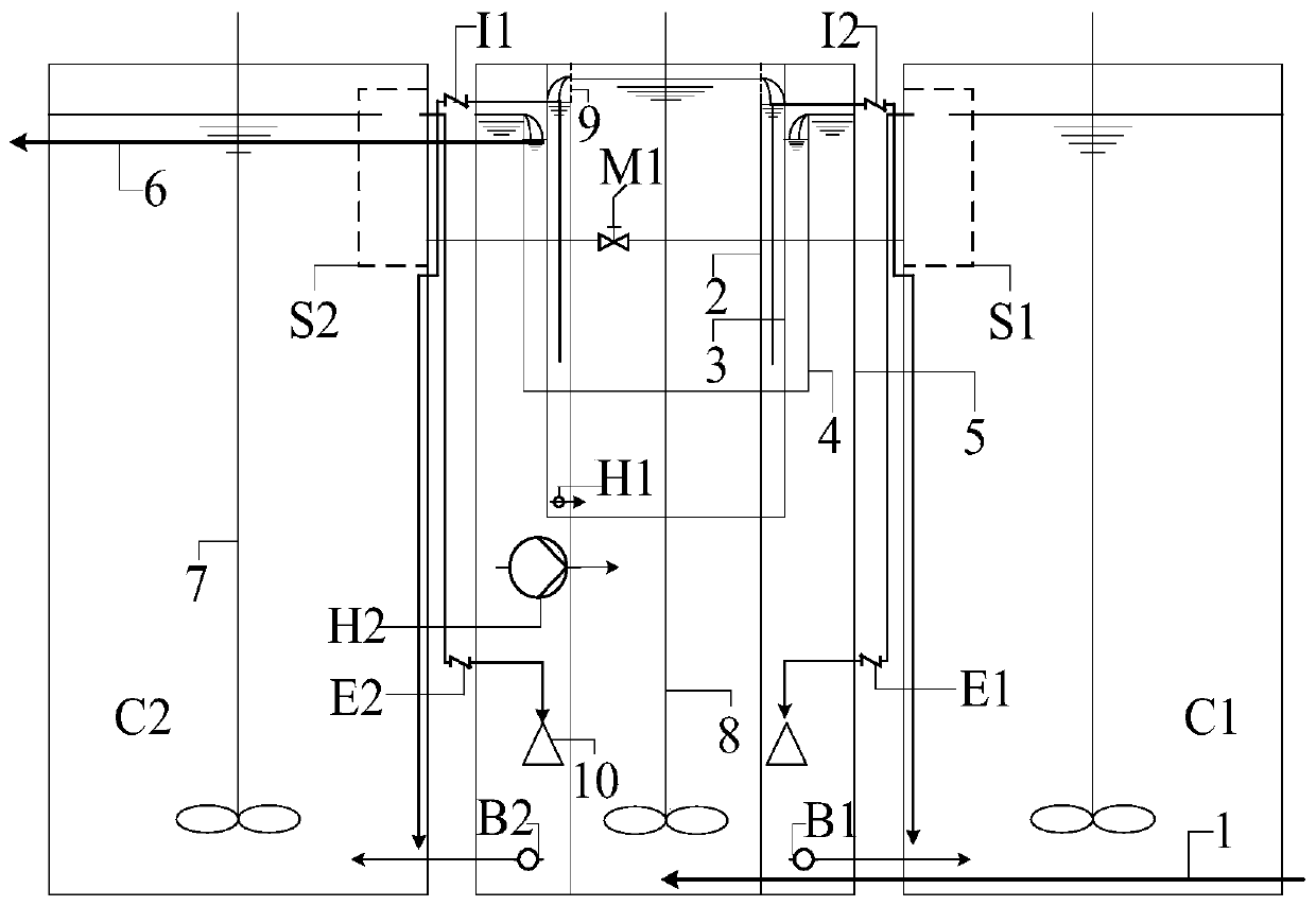 Rapid start-up method for high-efficiency autotrophic denitrification system for treating high-ammonia nitrogen wastewater