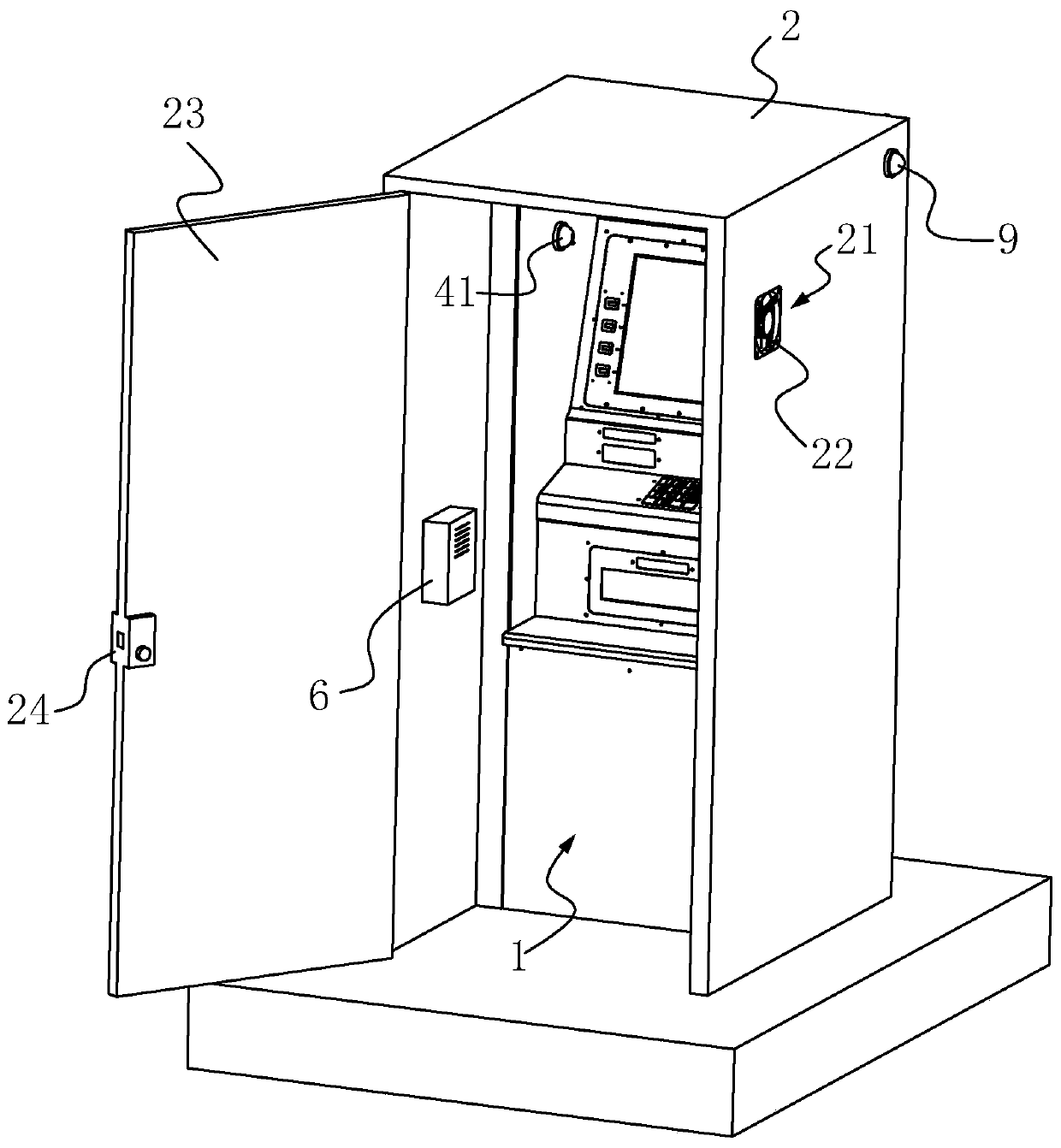 Teller machine with safety protection function