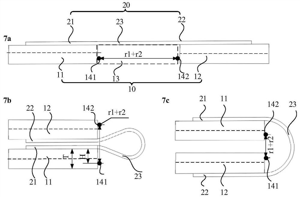 Bending structure, display device and bending jig