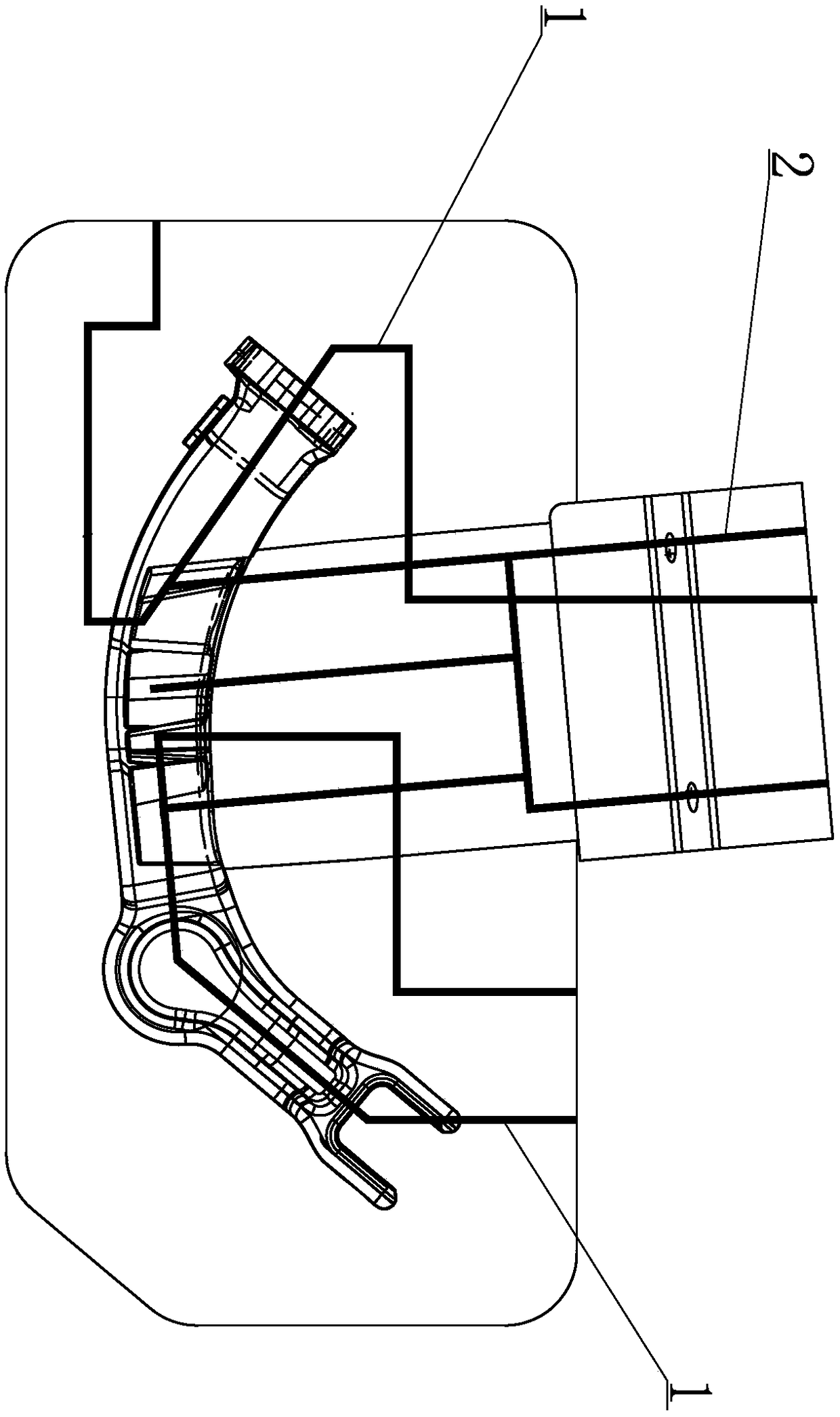 A method for producing aluminum alloy airbag support arm with horizontal squeeze casting machine