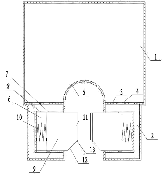 Water-saving buckling flowerpot structure