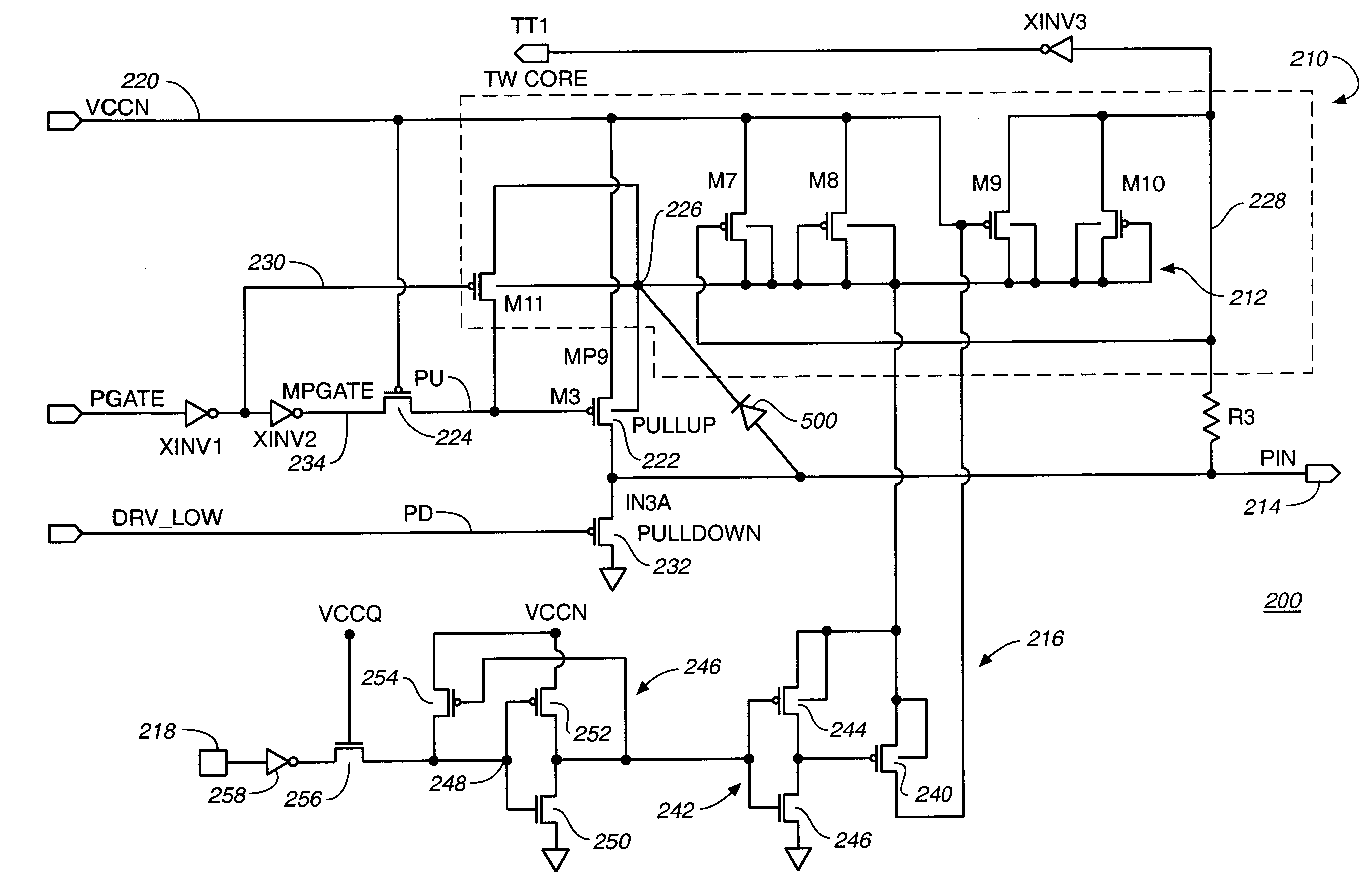 Integrated circuit with both clamp protection and high impedance protection from input overshoot