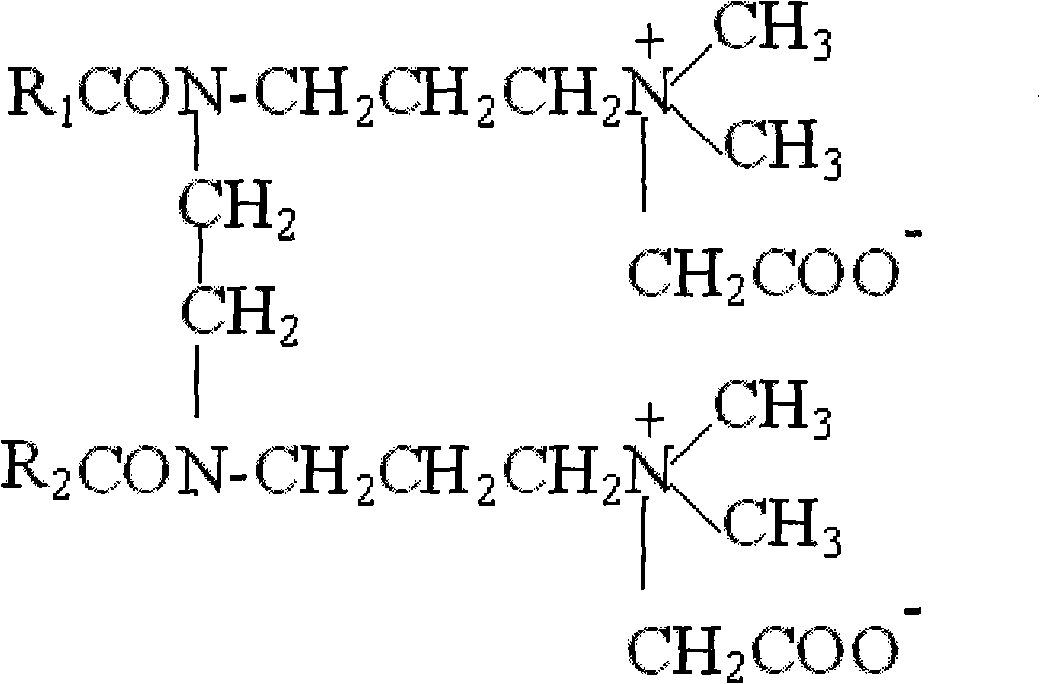 Gemini surfactant for tertiary oil recovery chemical oil-displacing agent and preparation method thereof