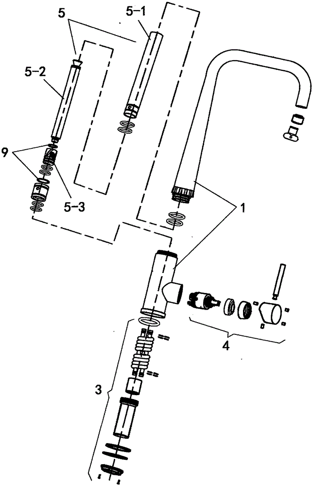 Water faucet with ultra-light water preparation device