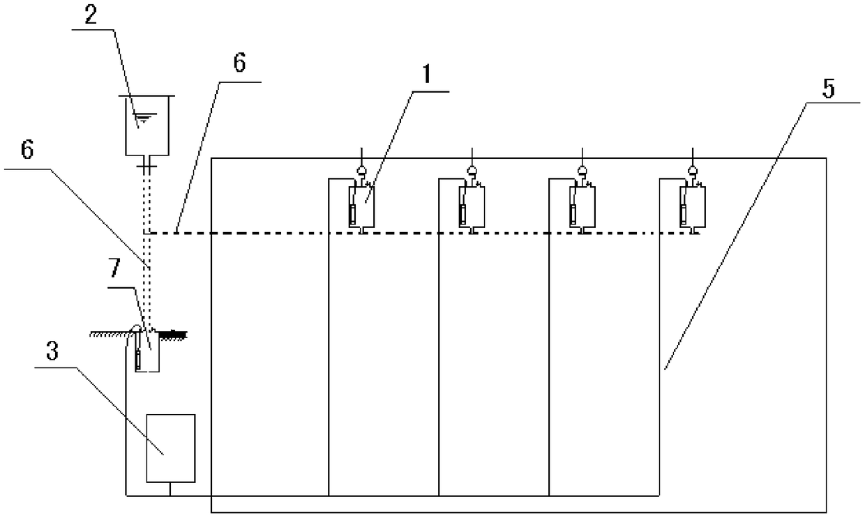 Tunnel vault settlement monitoring system device based on isostatic surface principle and measuring method