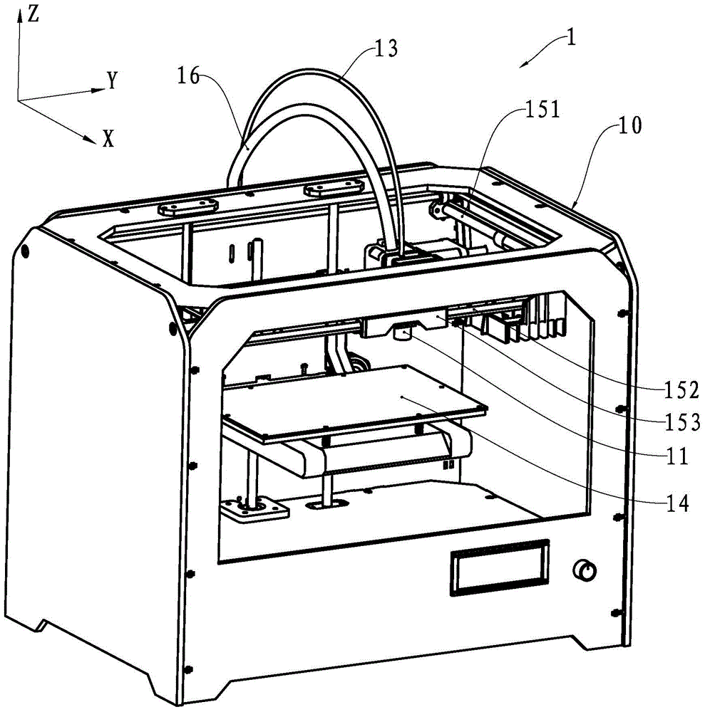 Printing head, three-dimensional printer and three-dimensional printing method