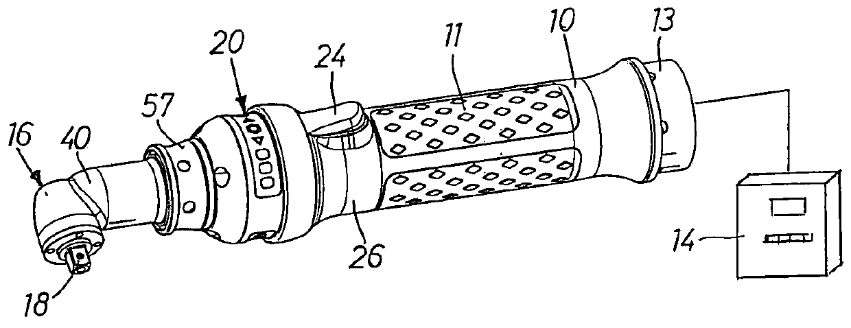 Power wrench with angle drive