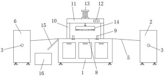 Die-cutting machine for avoiding printing film adhesion and using method thereof