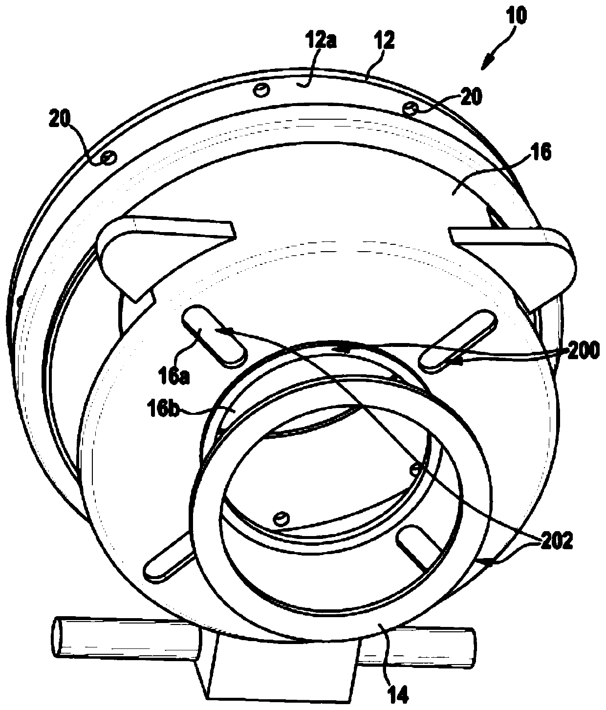 Adapter device, brake housing device, drive device and transport device