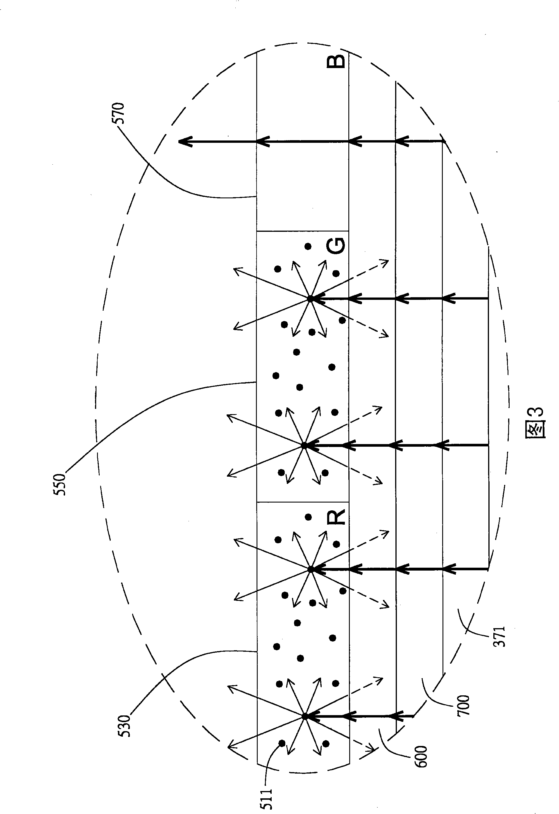 Display device, method for manufacturing same and light color adjusting and changing method