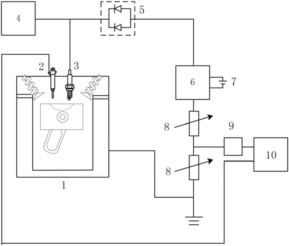 Cylinder internal water spraying detection control system for gasoline engine and application of cylinder internal water spraying detection control system