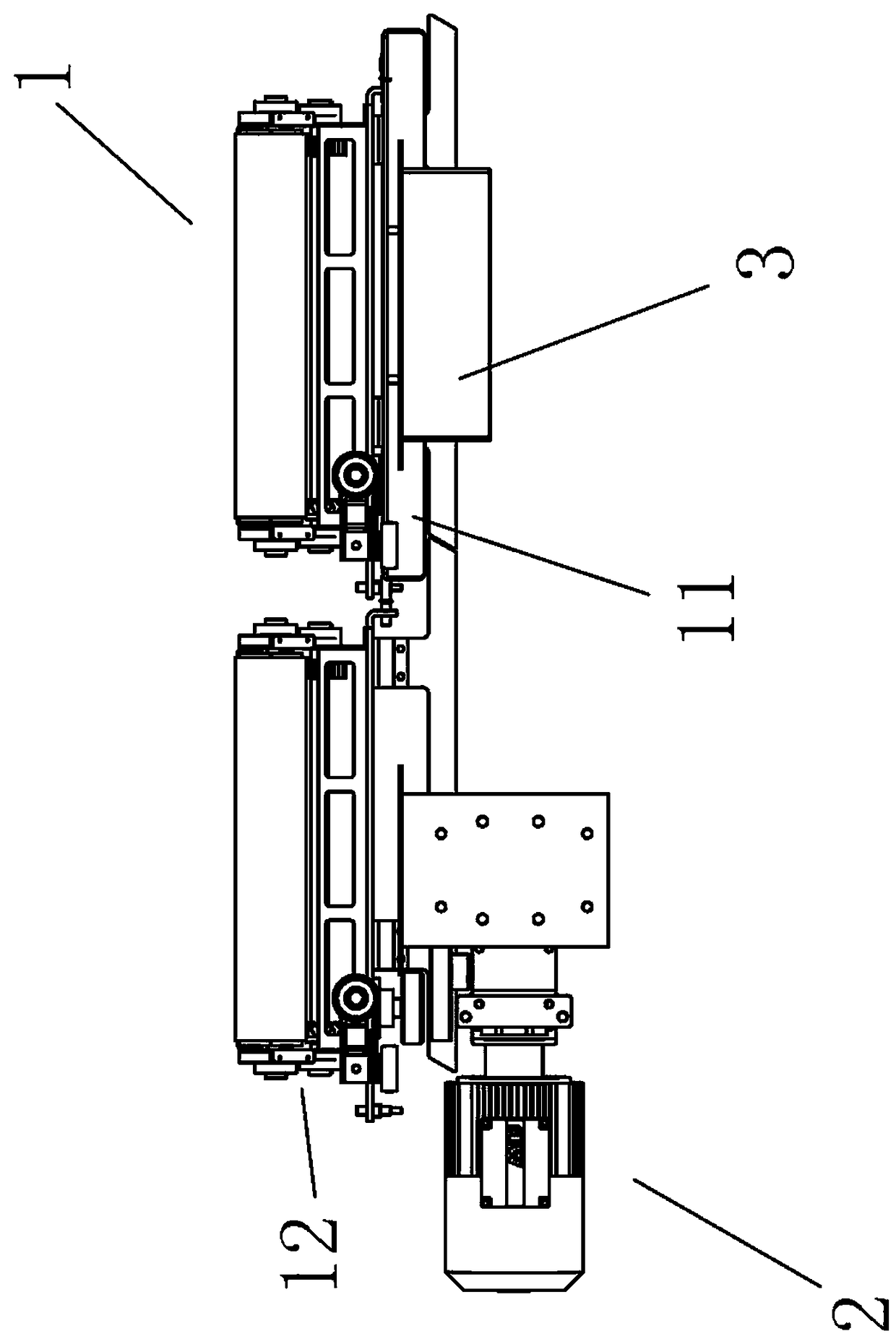 A cross-belt sorting device