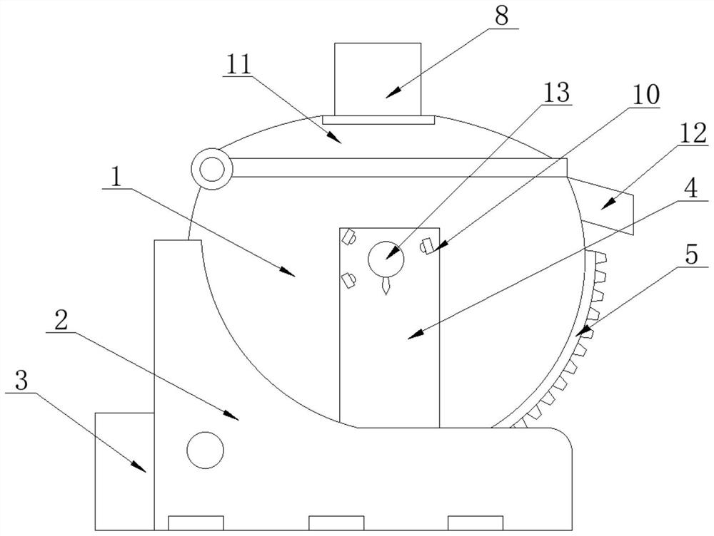 Machining stirrer capable of preventing stirred materials from being stacked