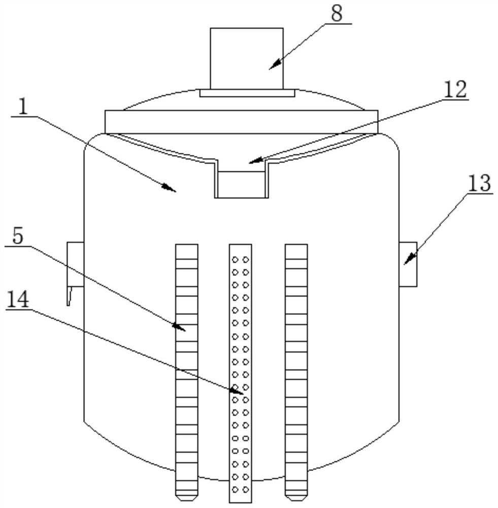 Machining stirrer capable of preventing stirred materials from being stacked