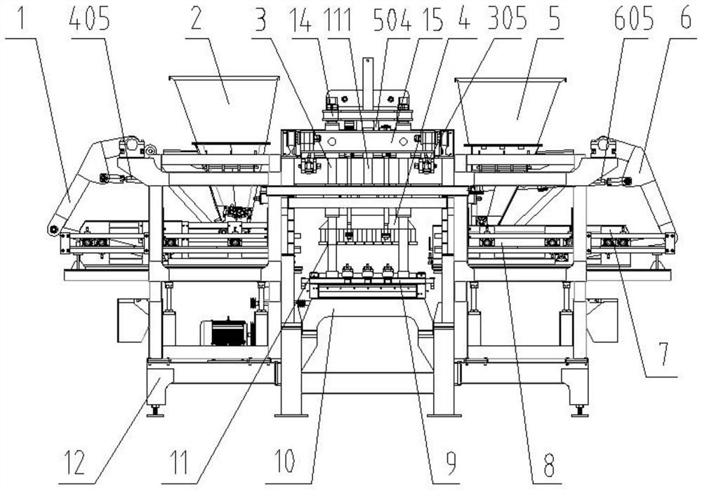 A hydraulic control system of a block forming machine