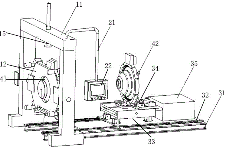 Die clamping and stripping device for epoxy resin casting workpiece