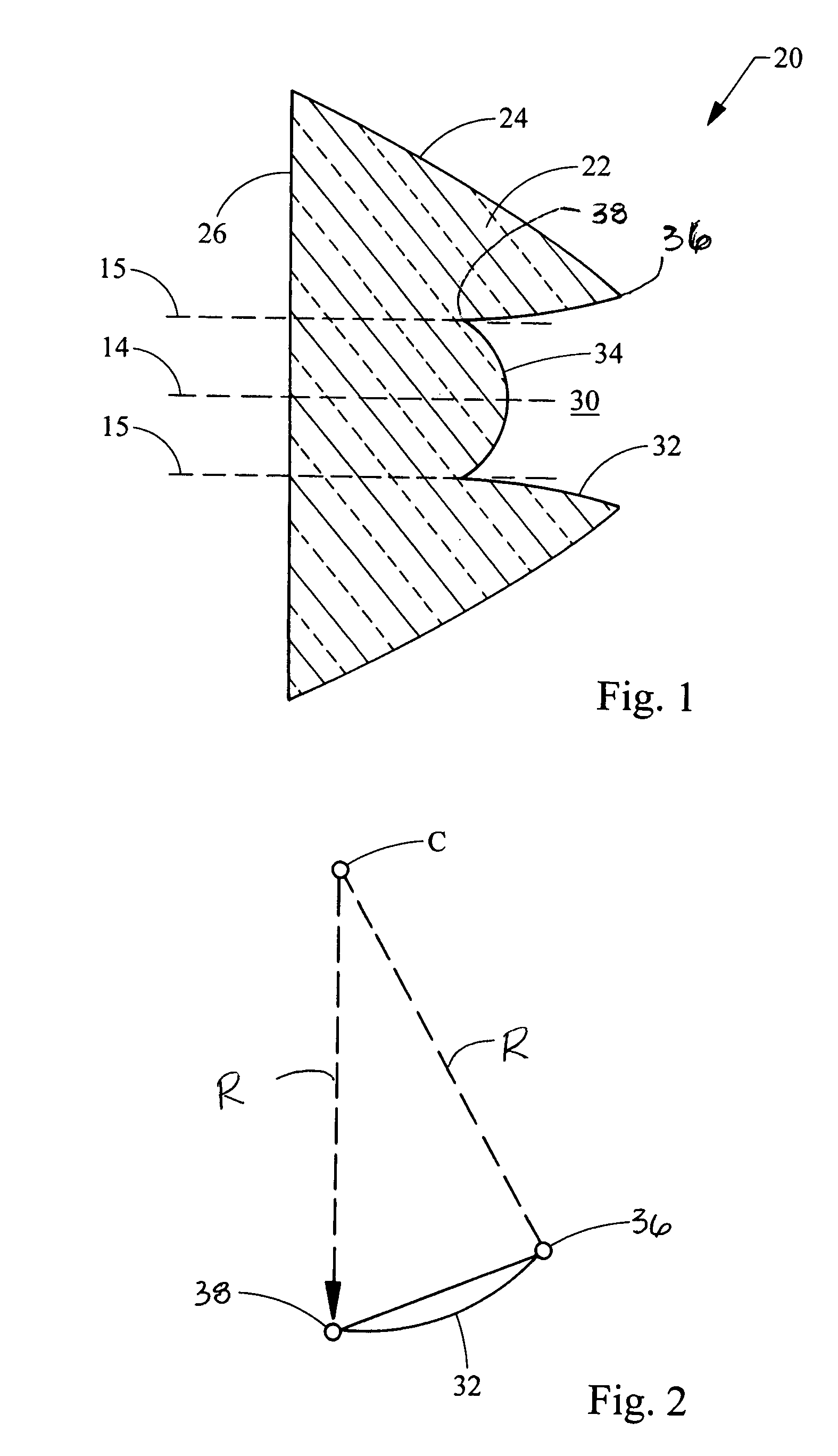 Near field lens having reduced size