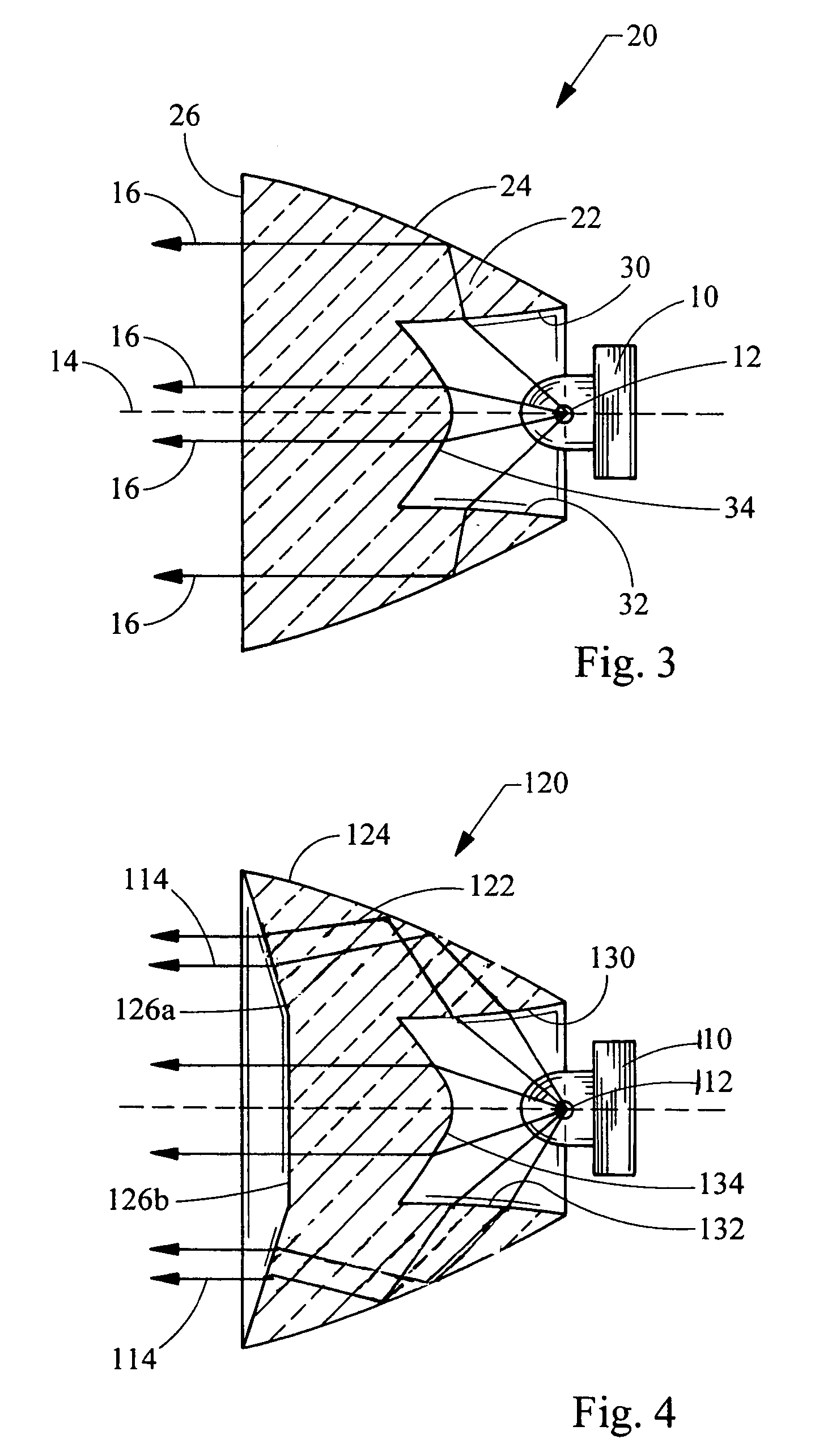 Near field lens having reduced size