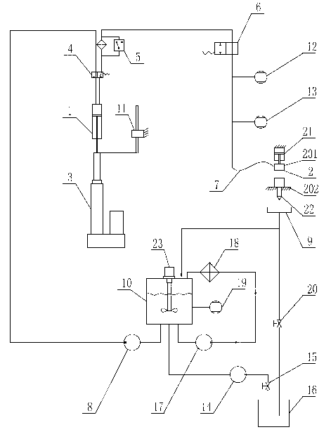 Extruding and grinding device for spray orifice of oil spray nozzle and extruding and grinding method for spray orifice of oil spray nozzle