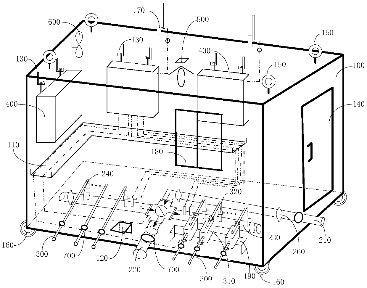 Concrete water cooling system sub-control station