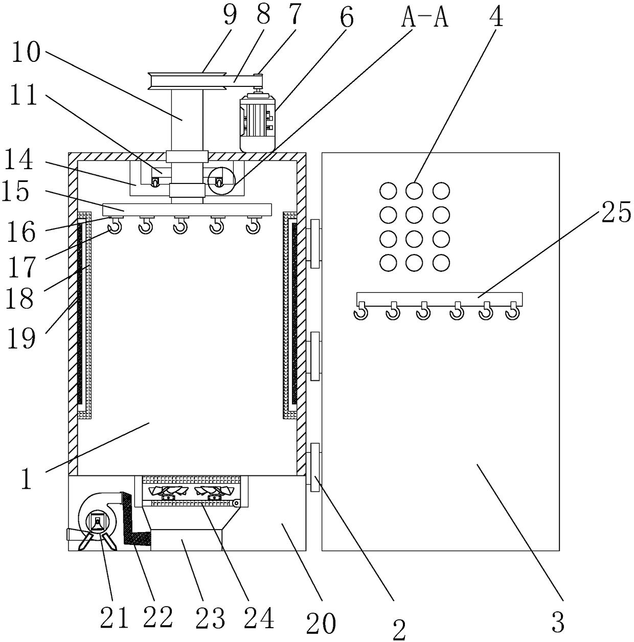 Wardrobe with drying function