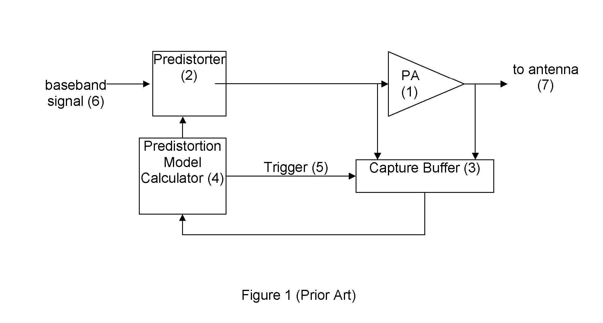 Capture buffer of digital predistortion systems