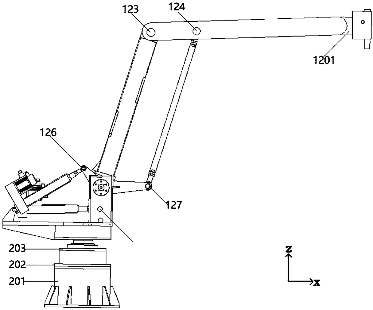 High-speed robot for positioning paint spraying