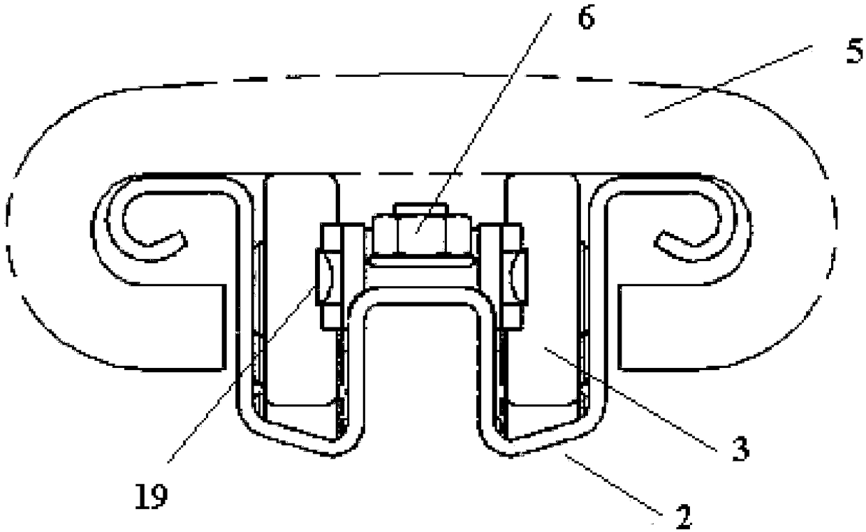 Moving handrail guiding assembly of guardrail column part of escalator or moving walking escalator