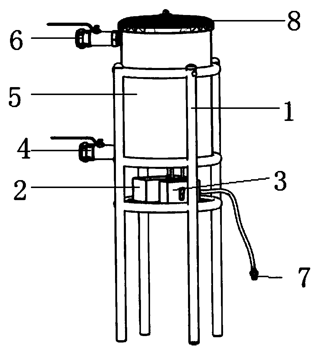 Ultrasonic wave, ozone and ultraviolet cleaning device