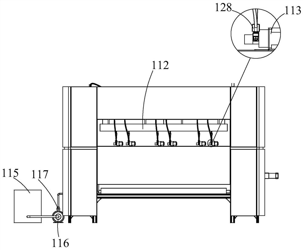 Atomizing, spraying and sizing device and method for digital printing pretreatment of high-pile fabric