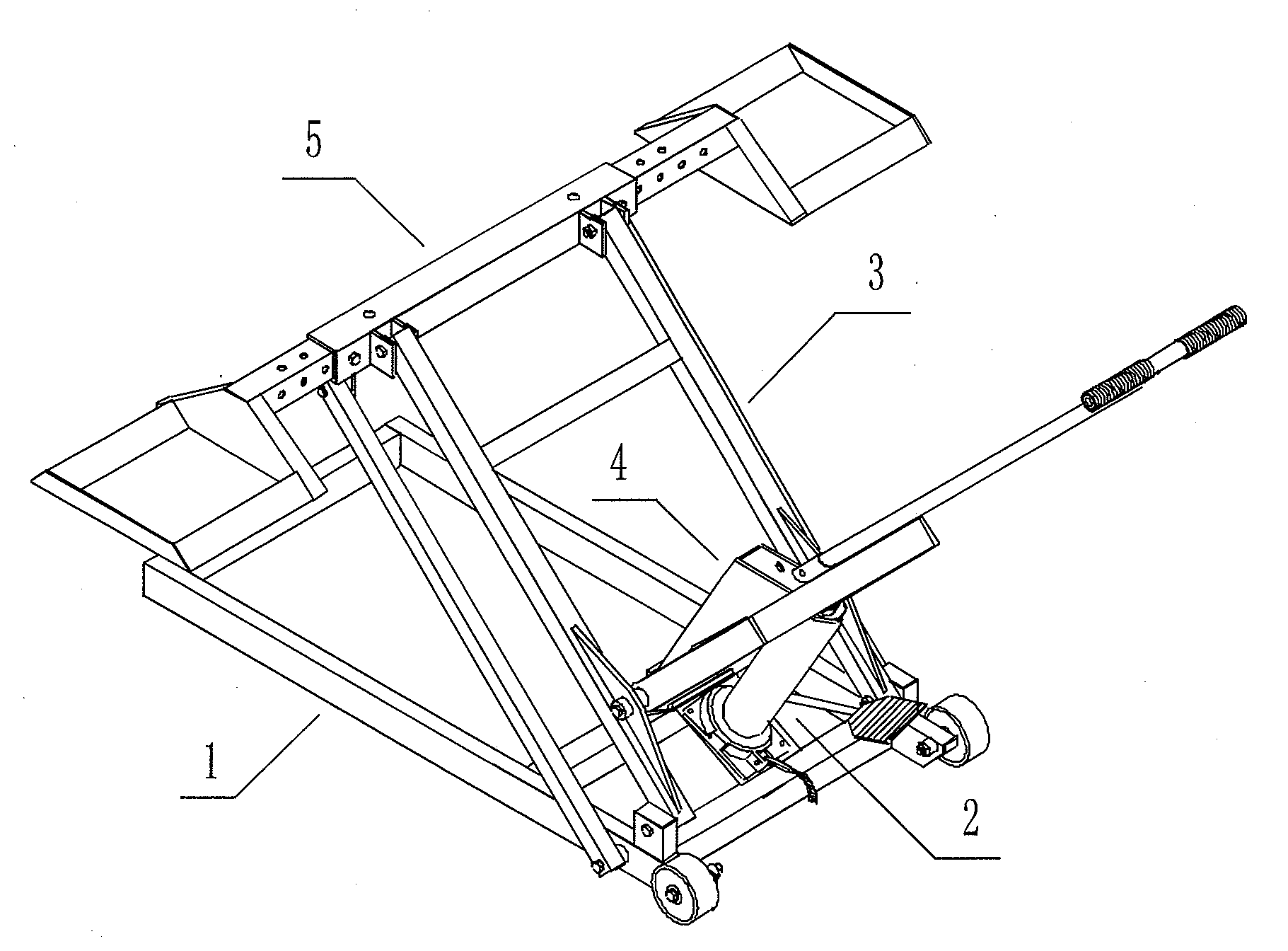 Lawn mower lifting machine