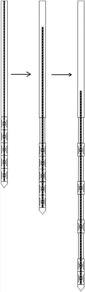 In-situ test apparatus and test method of thermal conductivity of soil and geothermic gradient