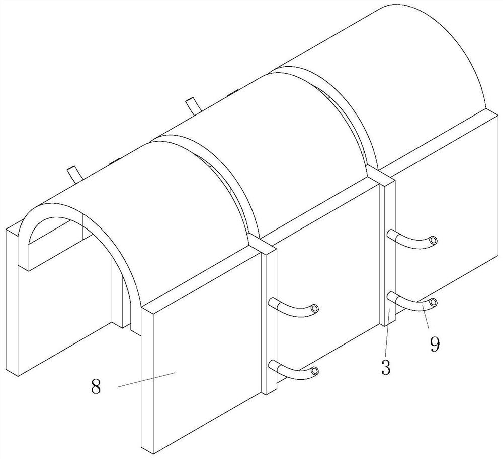 Fixing device for installation of underground pipe gallery and method of use thereof