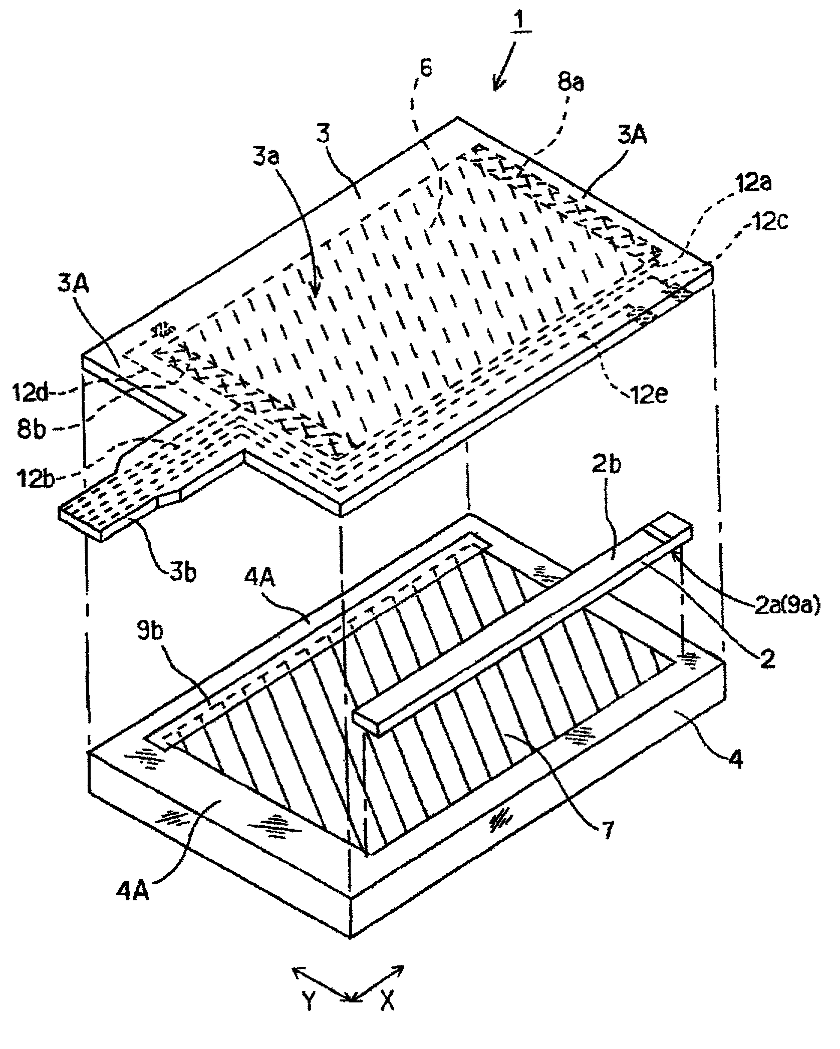 Touch panel input device