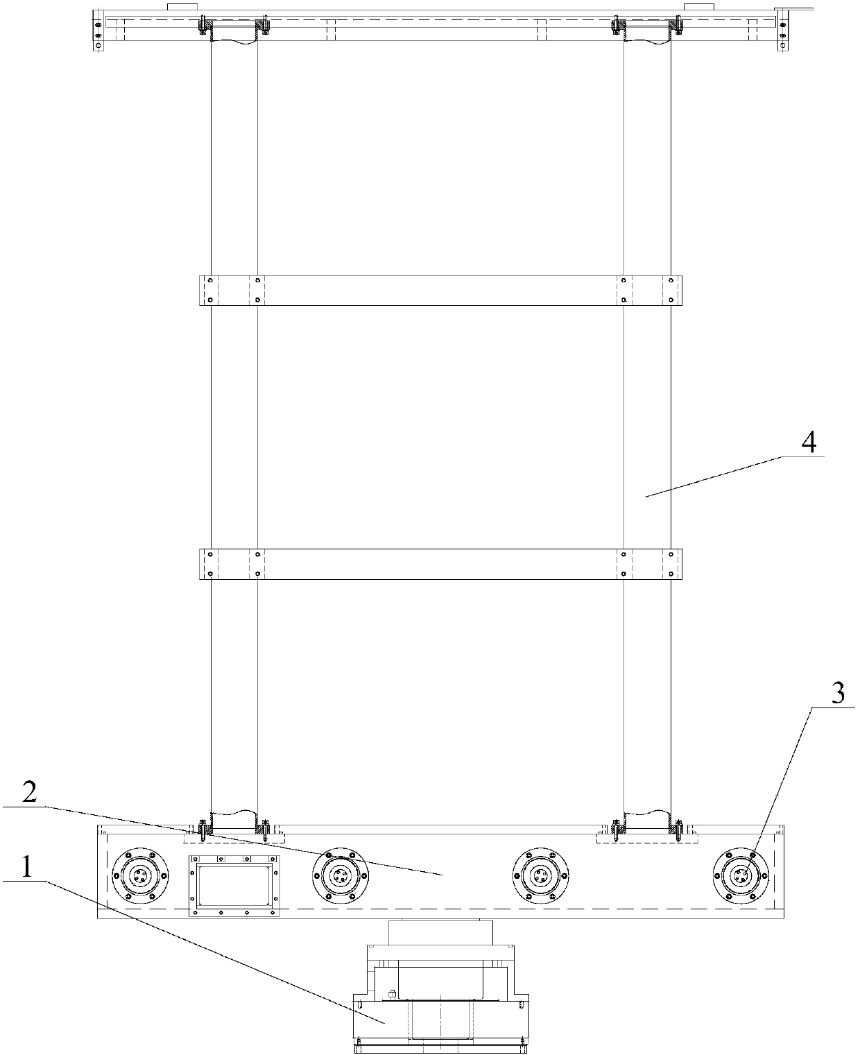 Conveying and rotating device for double-sided glass coating