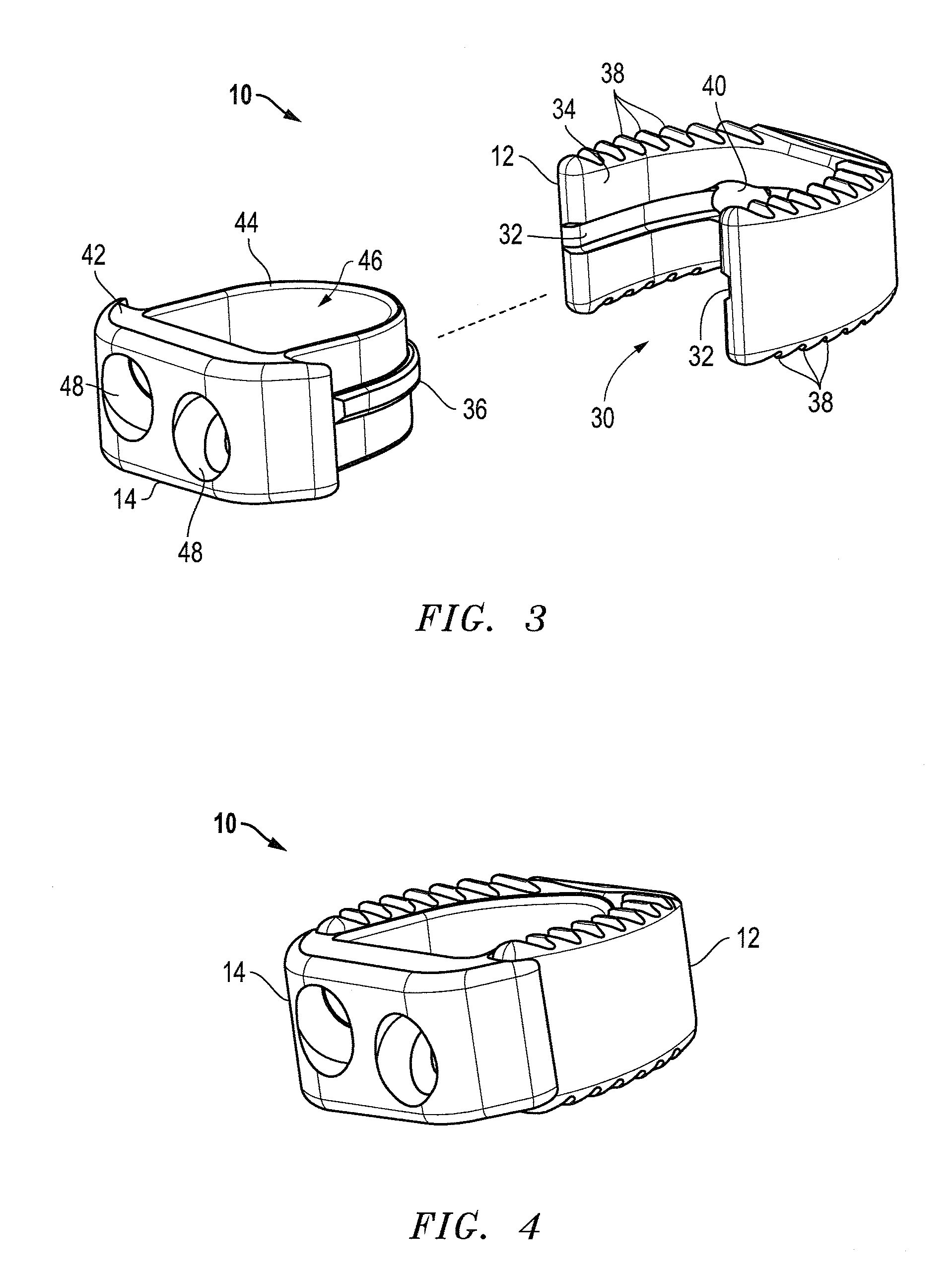 Interbody fusion device with snap on anterior plate and associated methods