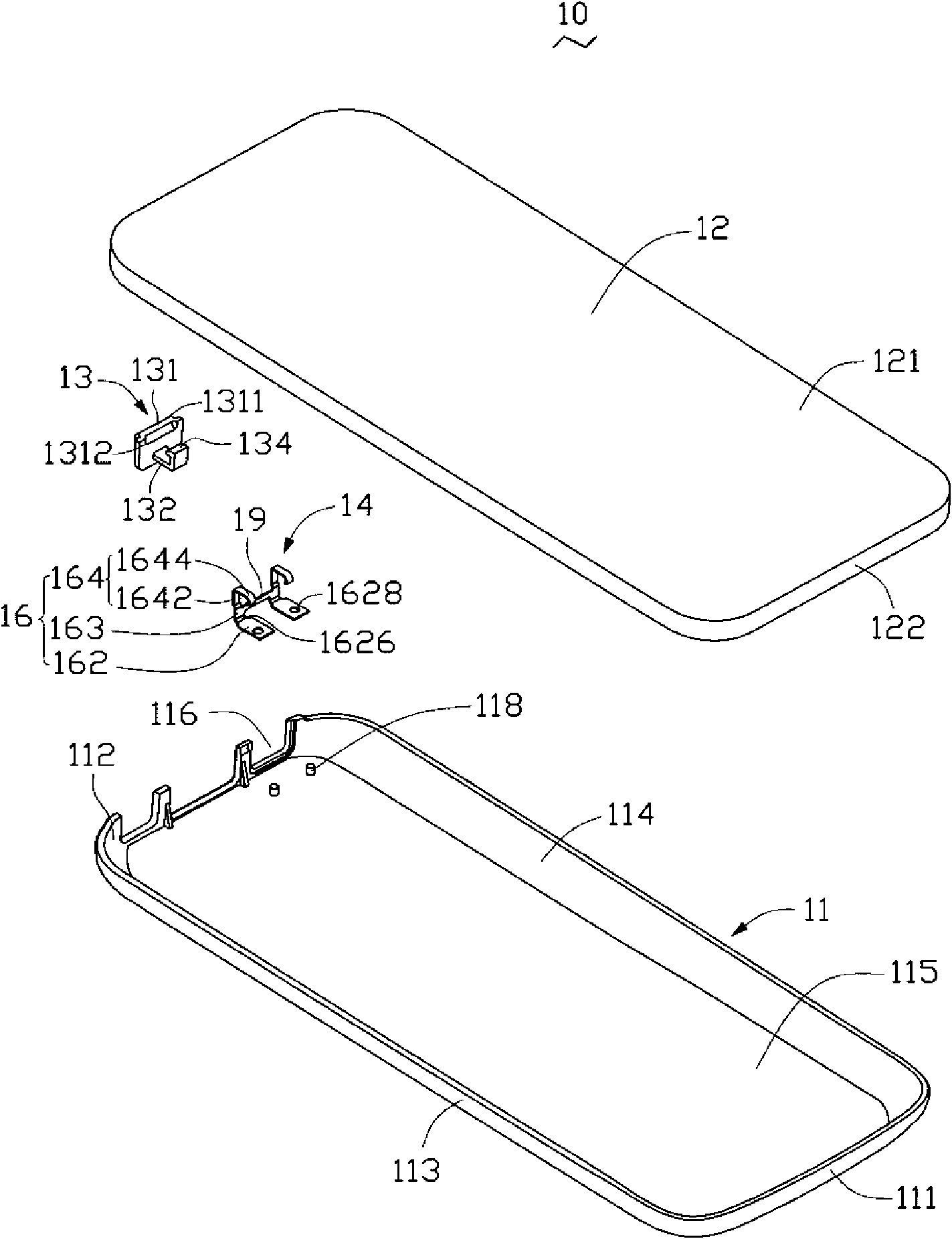 Cell cover clamping and locking structure