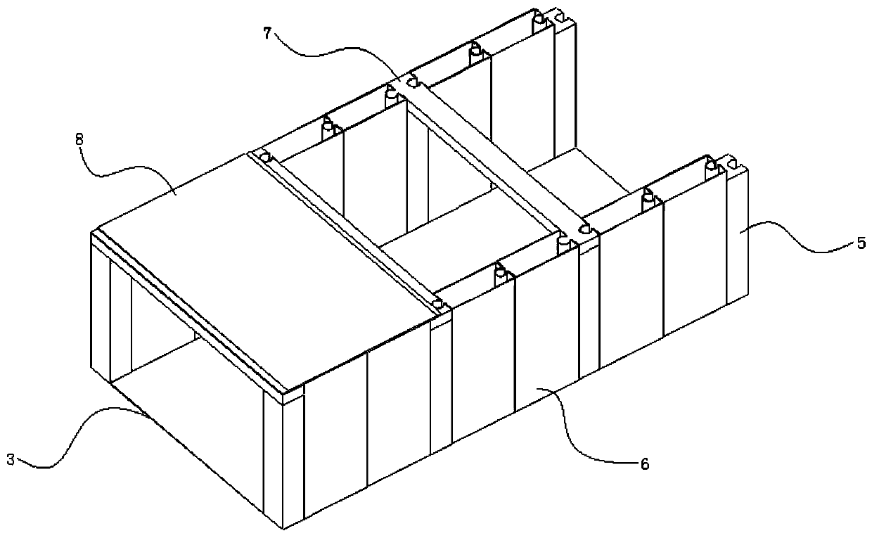 A polymer plastic assembled pipe gallery and its construction method