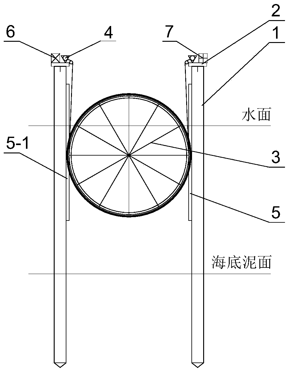 Pile foundation type offshore breeding platform