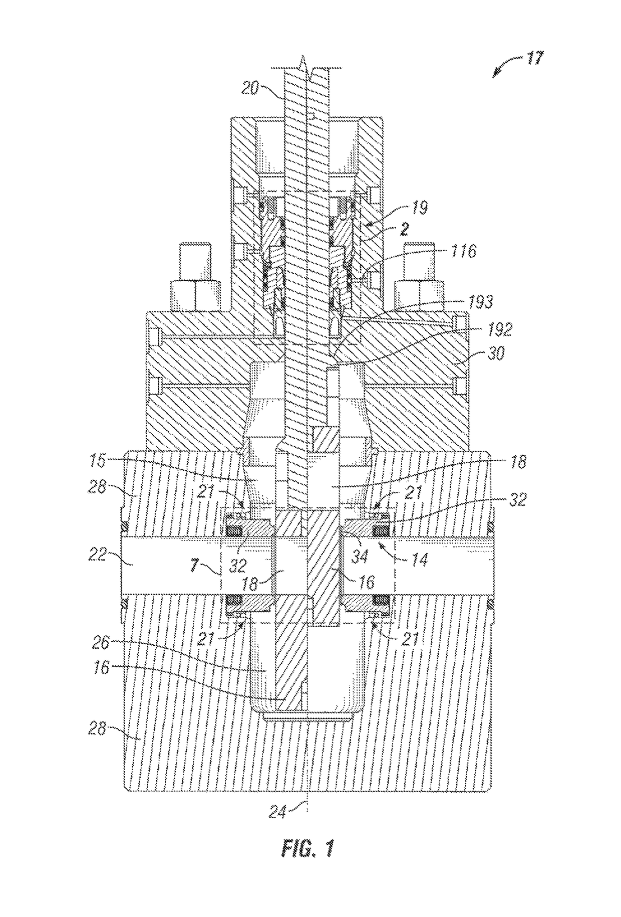 Gate valve arrangement including multi-valve stem and seat assemblies