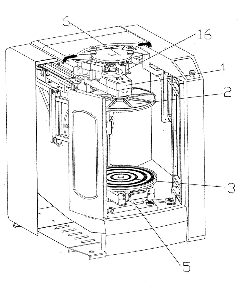 Manual pressing structure for double-rotation paint mixing machine