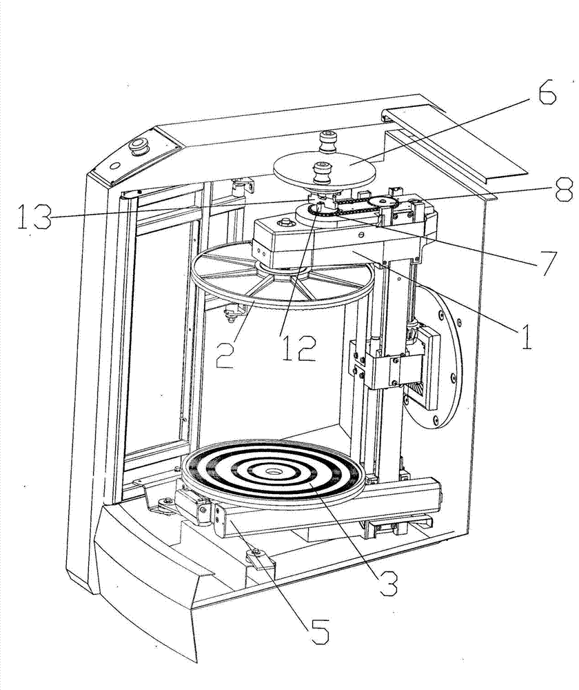 Manual pressing structure for double-rotation paint mixing machine