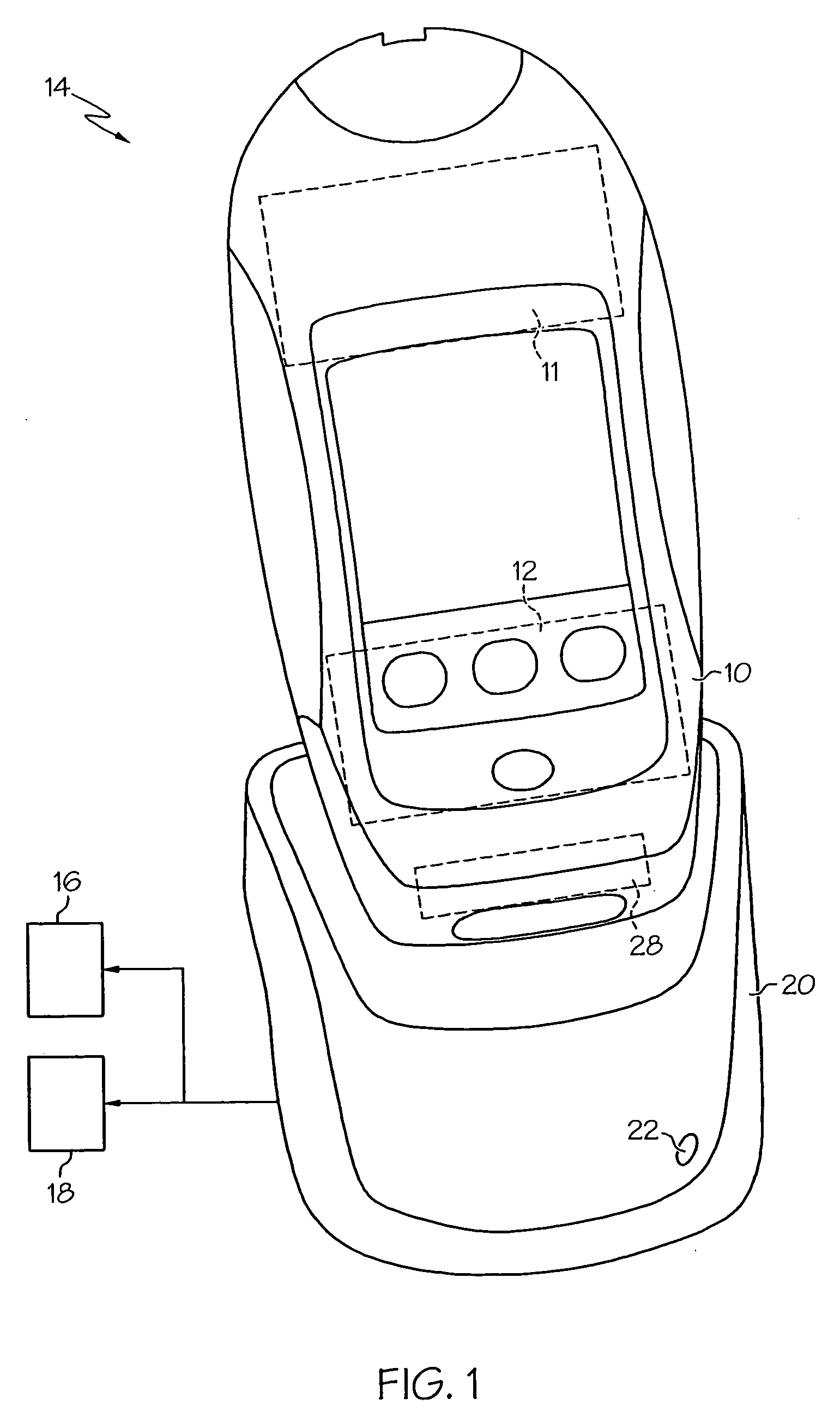 Electrical protection circuitry for a docking station base of a hand held meter and method thereof