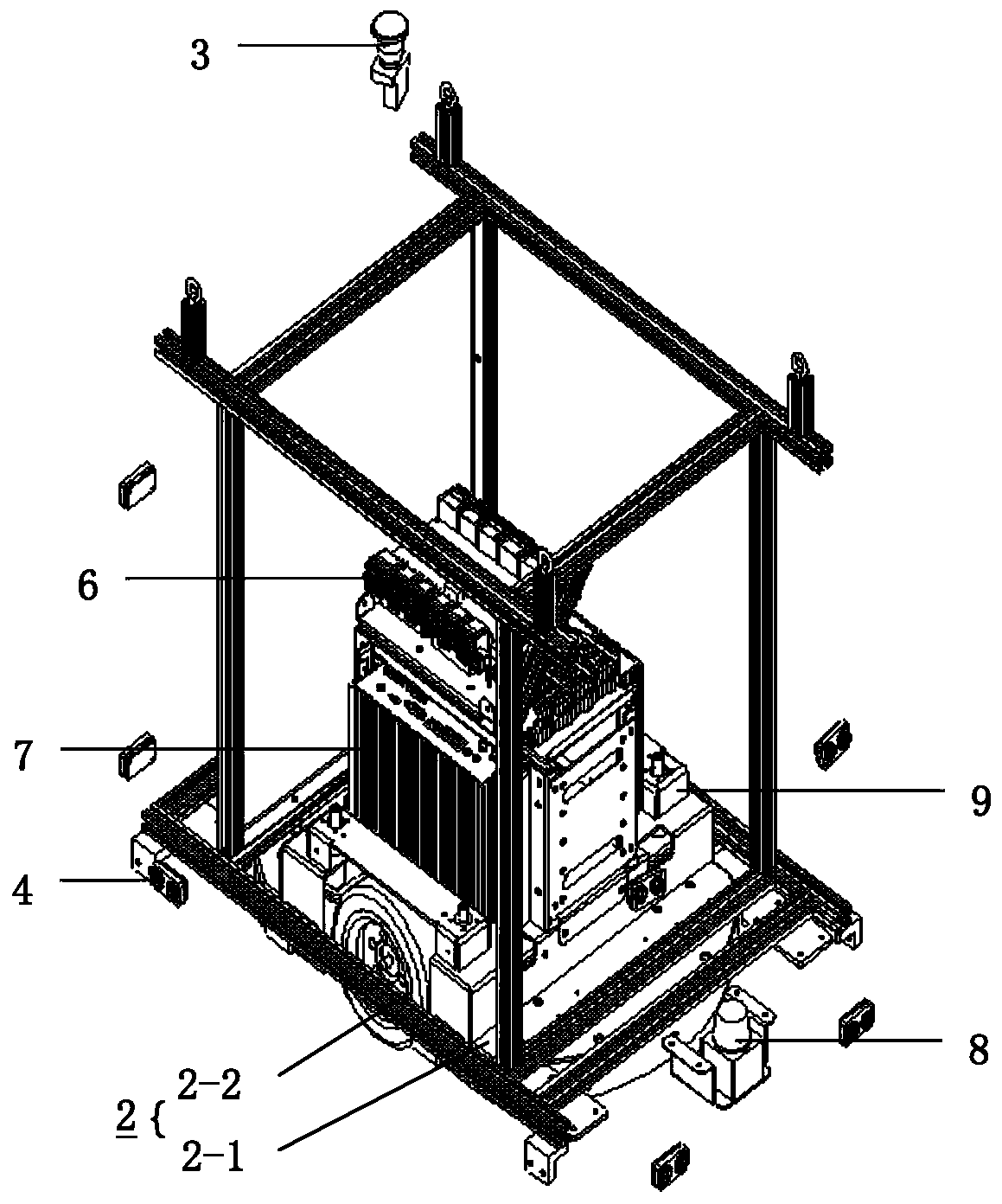 Nuclear power station nuclear instrument source test intelligent robot