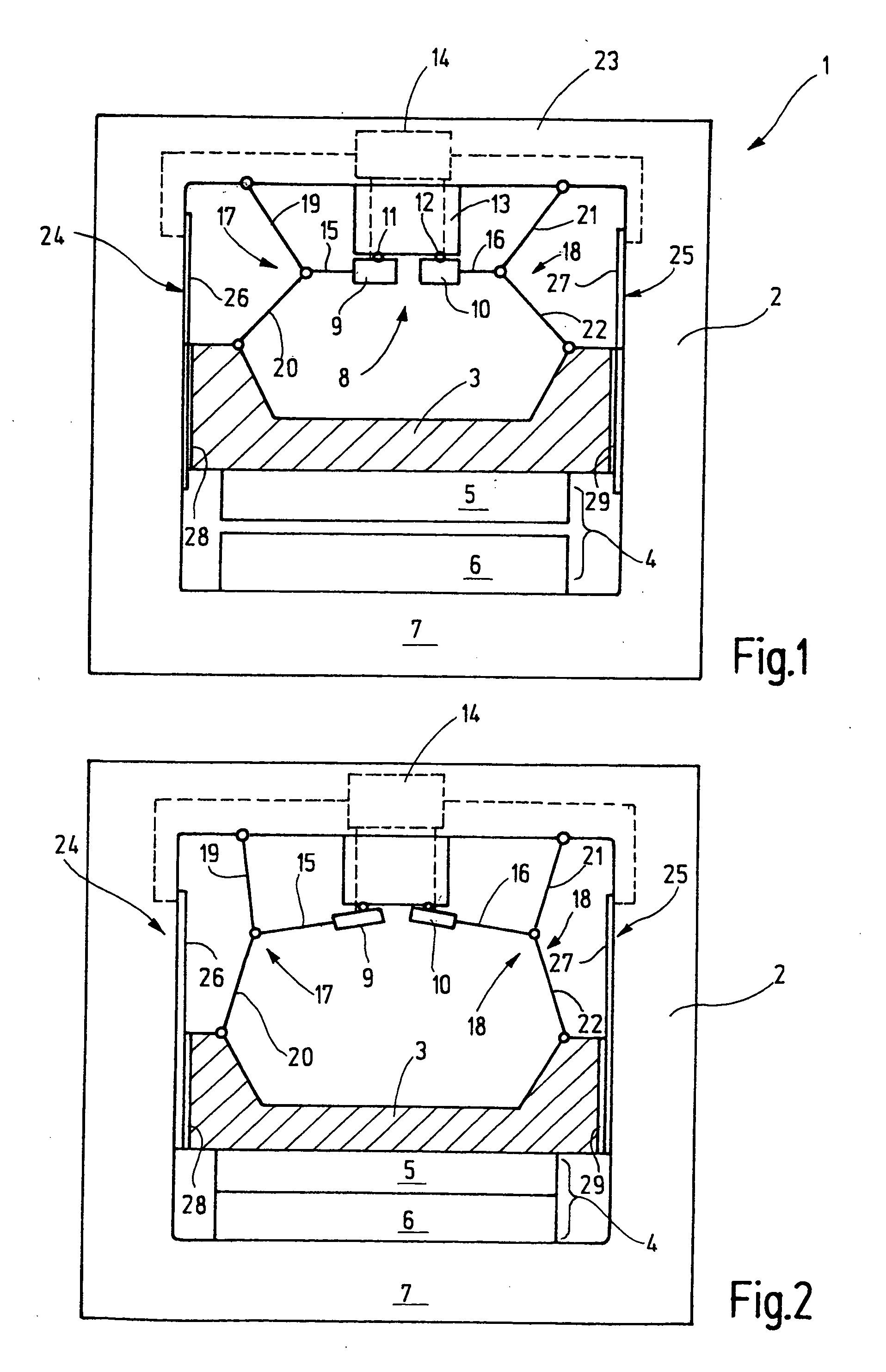 Servo press with elbow lever drive