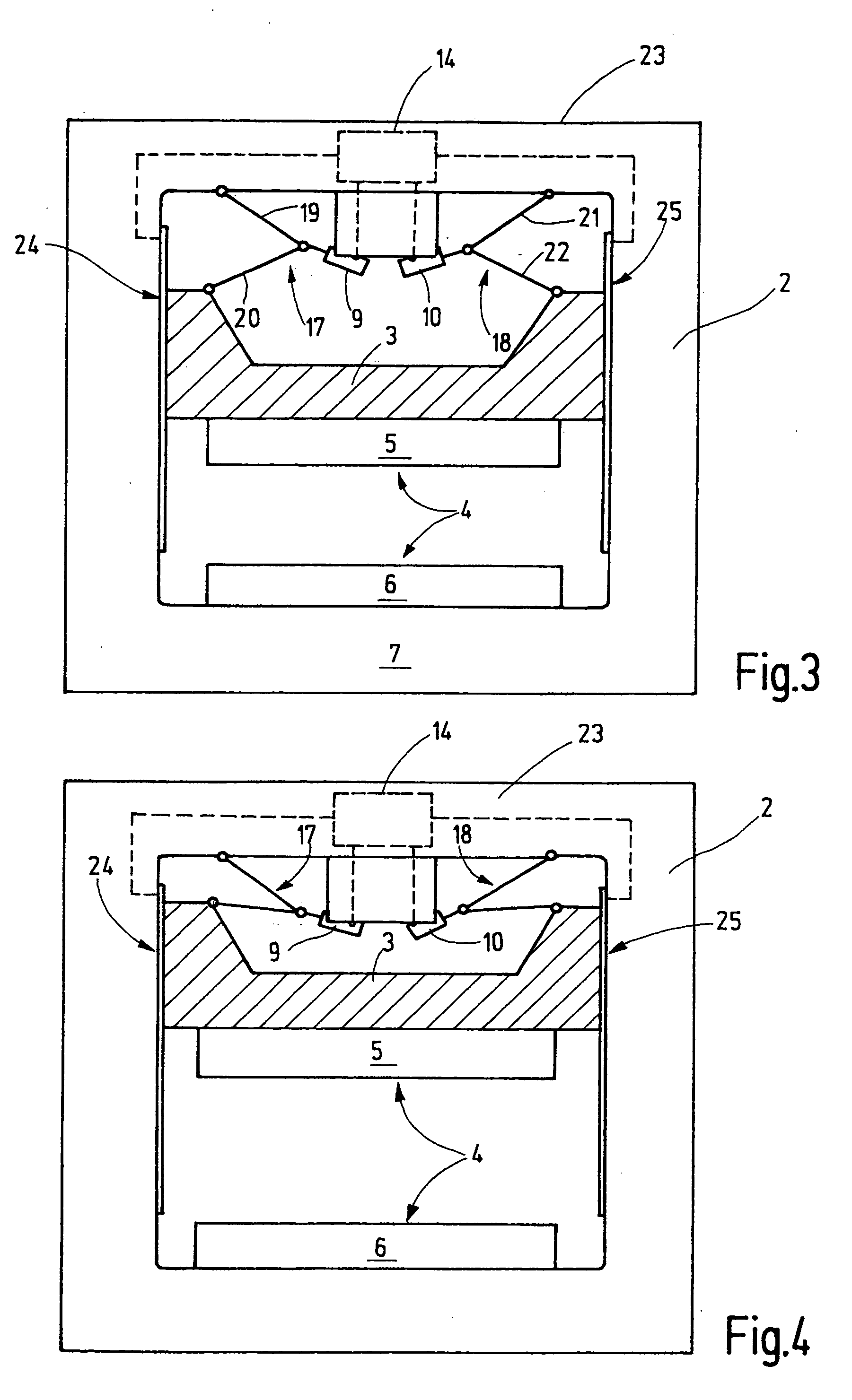 Servo press with elbow lever drive