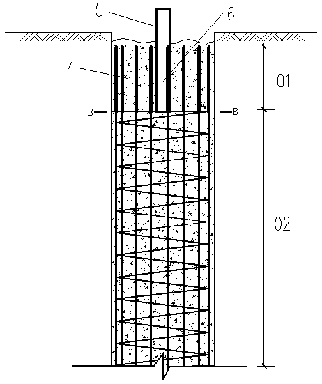 Construction method for cutting pile head anchorage section of pile body