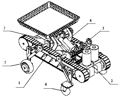 Object-loading robot which can move as well as climb stairs