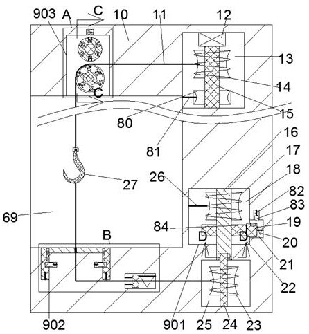 Windproof building lifting device with protection function