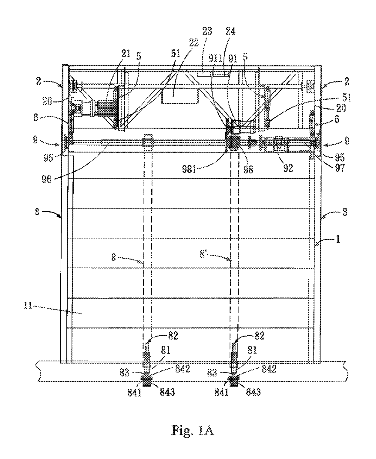 Automatic auto-sensing flood protection roller shutter with auto-locating reinforced column